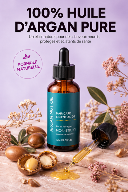 Huile Capillaire Nourrissante Ondulia™ — Sérum d'Argan Pure